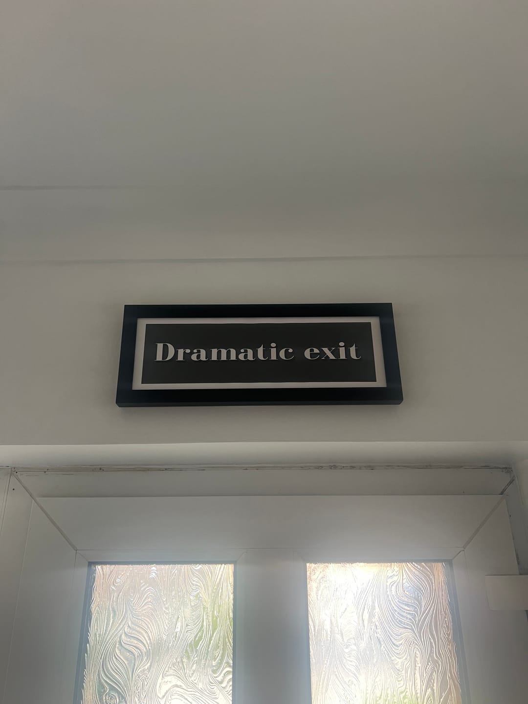Customer photo review of Dramatic exit Framed Print