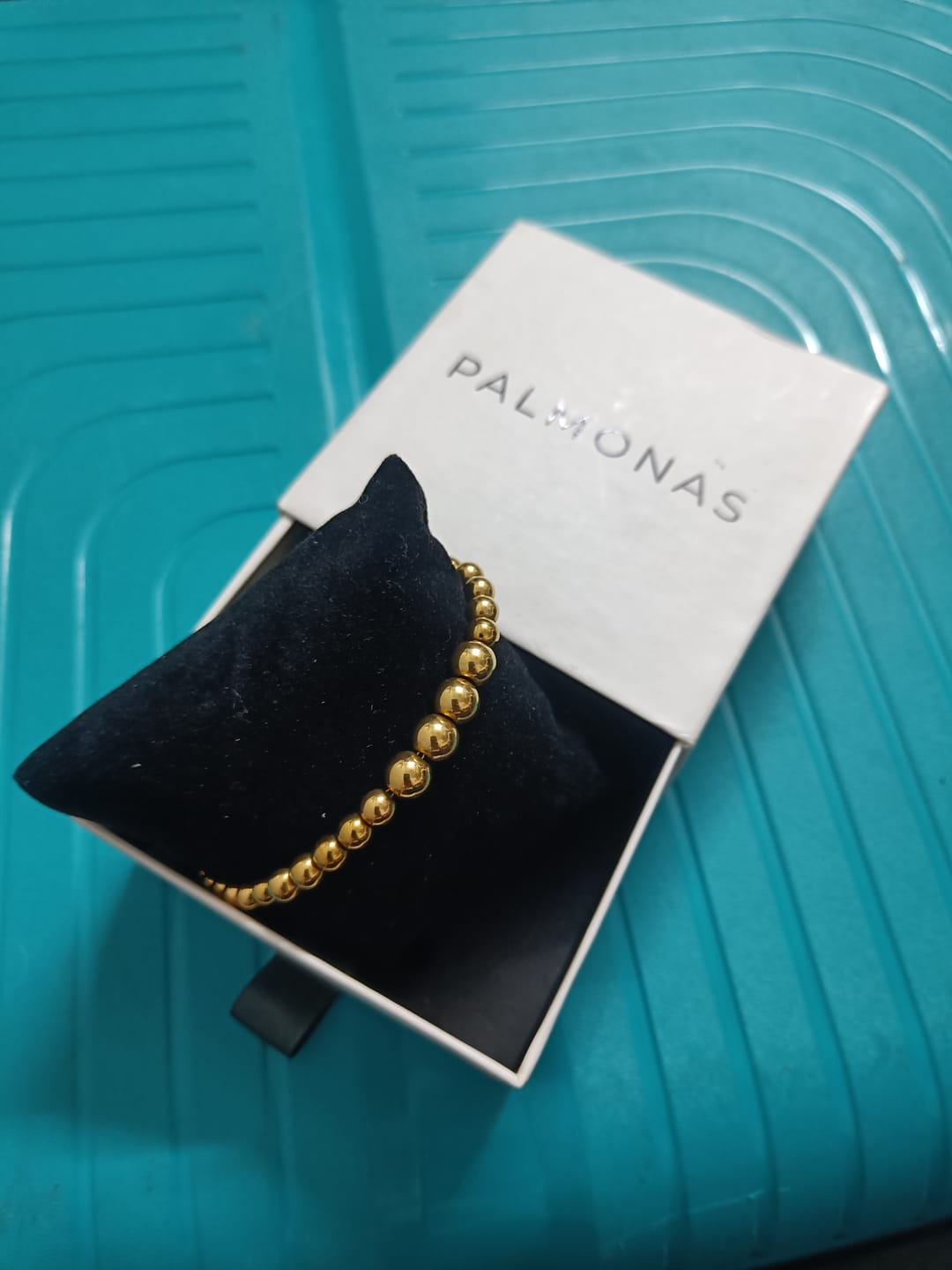 Customer photo review of Gold Beaded Bracelet