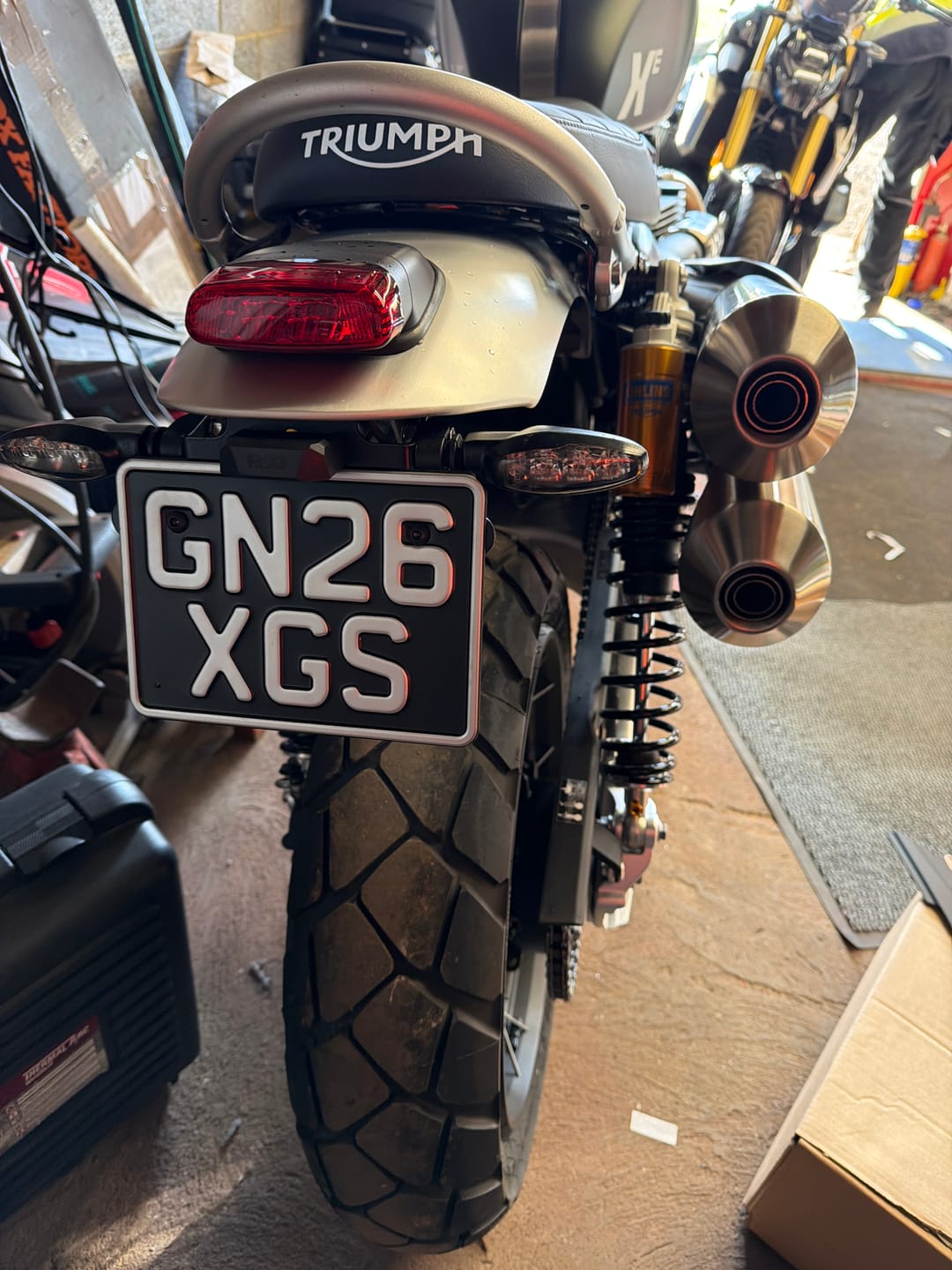 Customer photo review of Classic Metal Pressed 7×5 Motorbike Number Plate