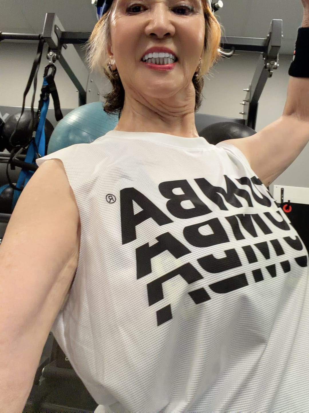 Customer photo review of Zumba Basic Crew Neck Muscle Tank - Mesh