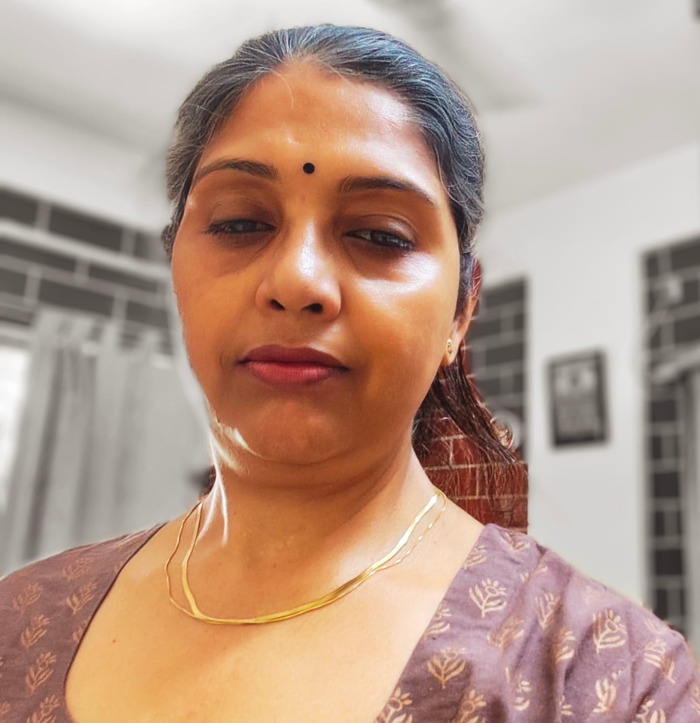 Customer photo review of Plain Chain Two Layer Necklace