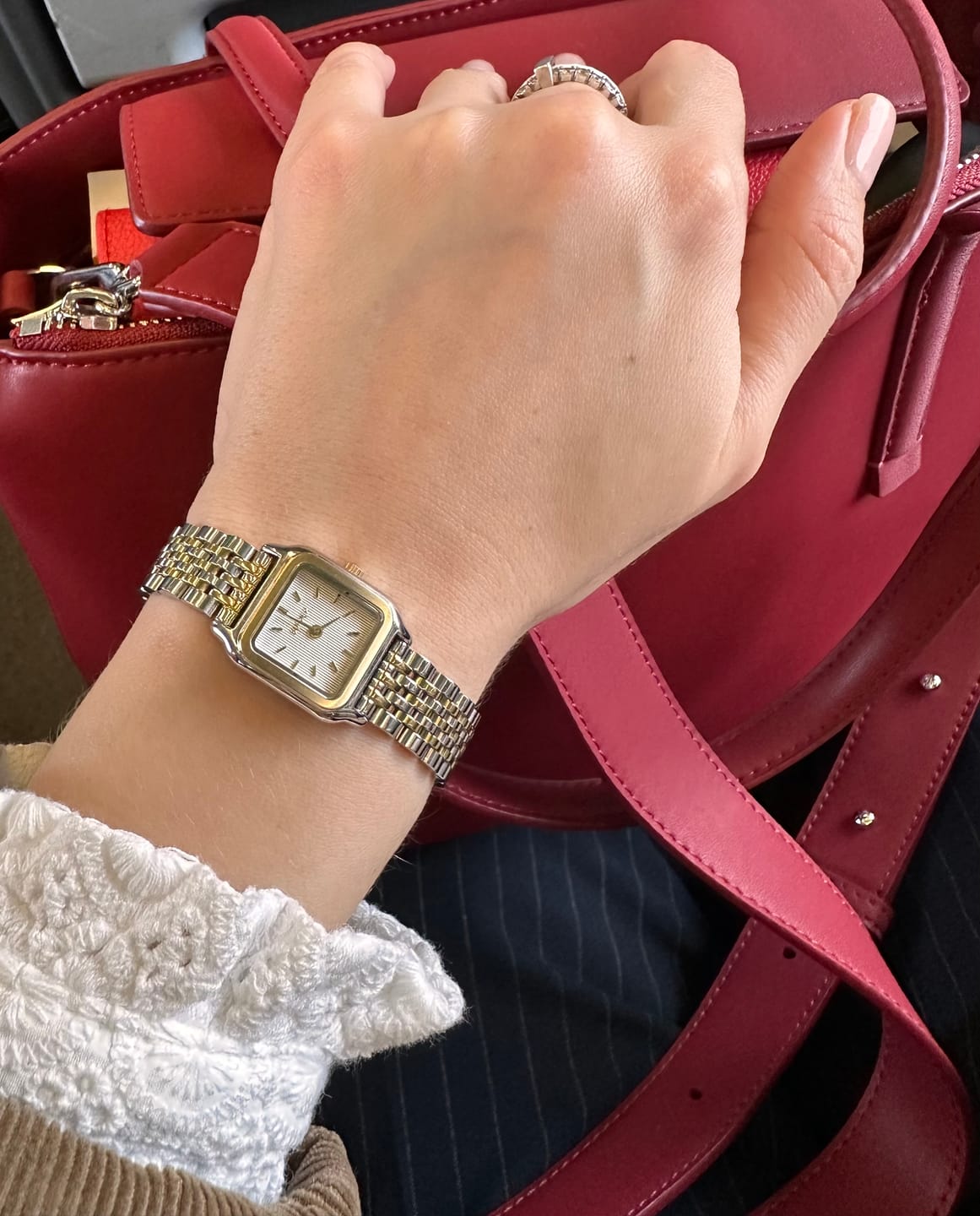 Customer photo review of Macy Petite Gold Silver