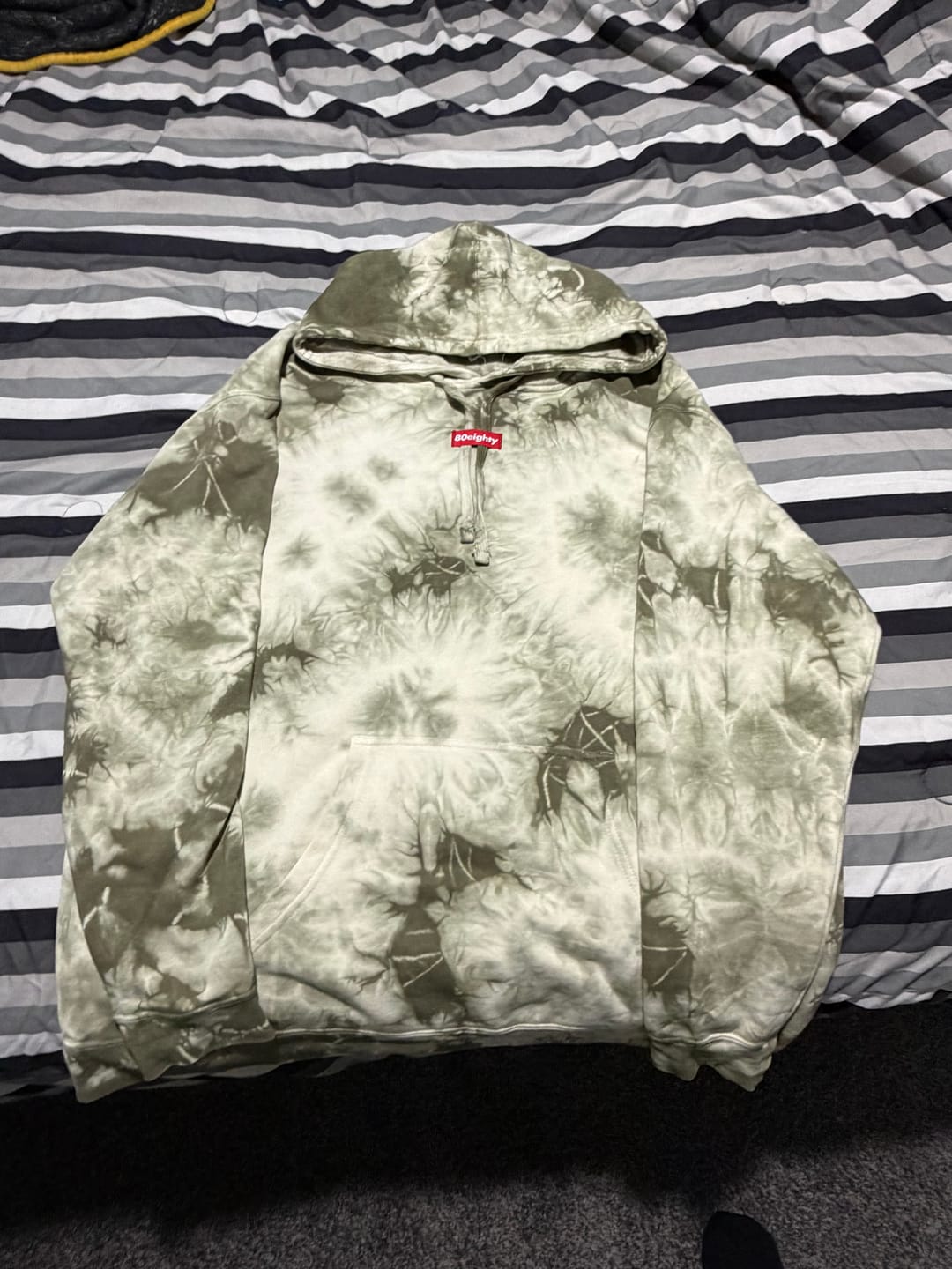 Customer photo review of 80Eighty® Tie Dye Olive Hoodie