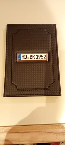 Customer photo review of Fahrzeugschein Hülle mit Deutschland Kennzeichen