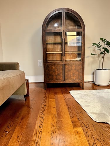 Customer photo review of Hottiy Burl Glass Cabinet