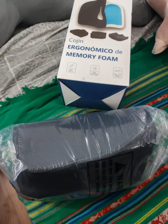 Customer photo review of Cojín Ergonómico de Gel Viscoelástico