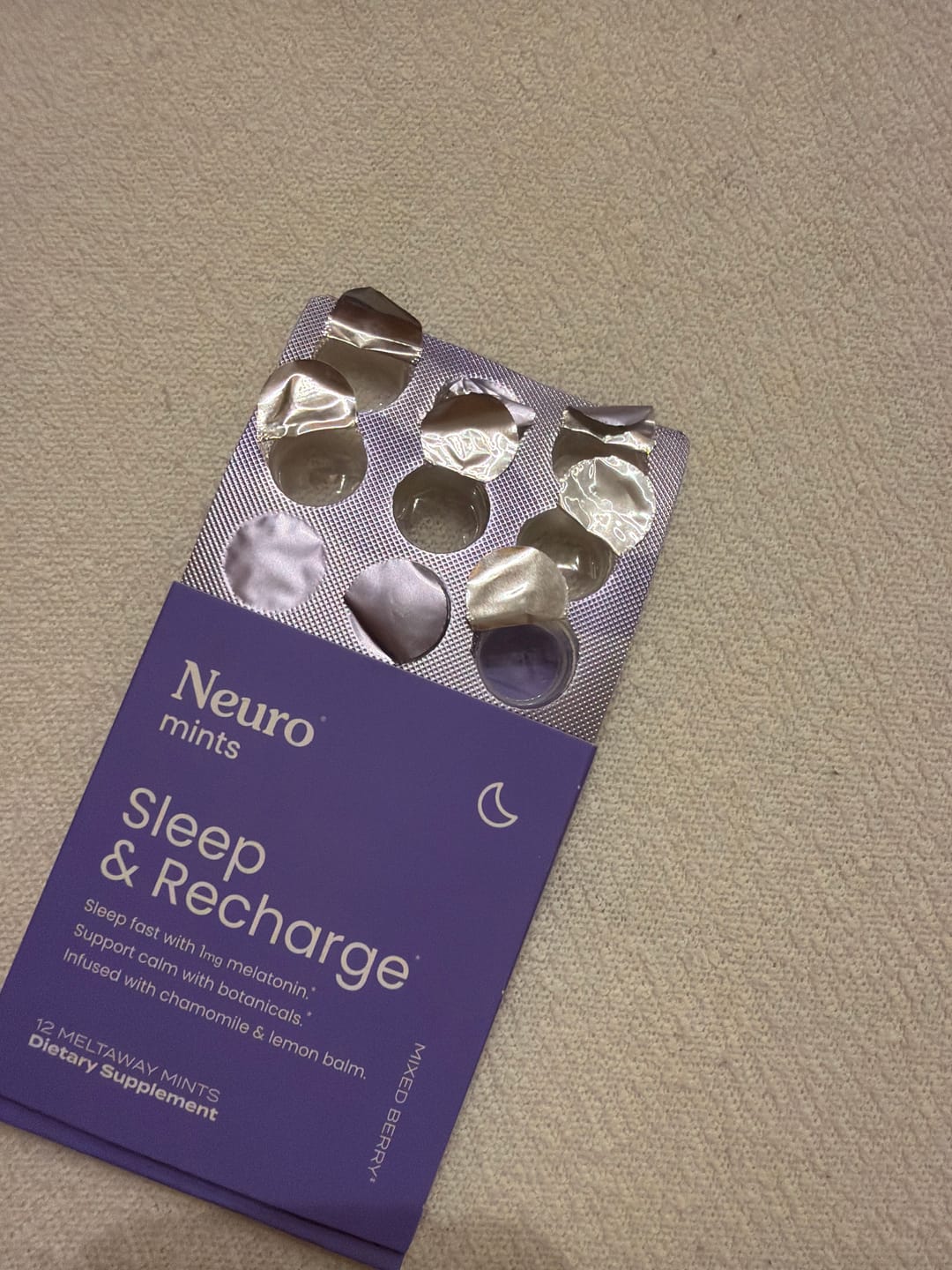 Customer photo review of Sleep & Recharge Mints