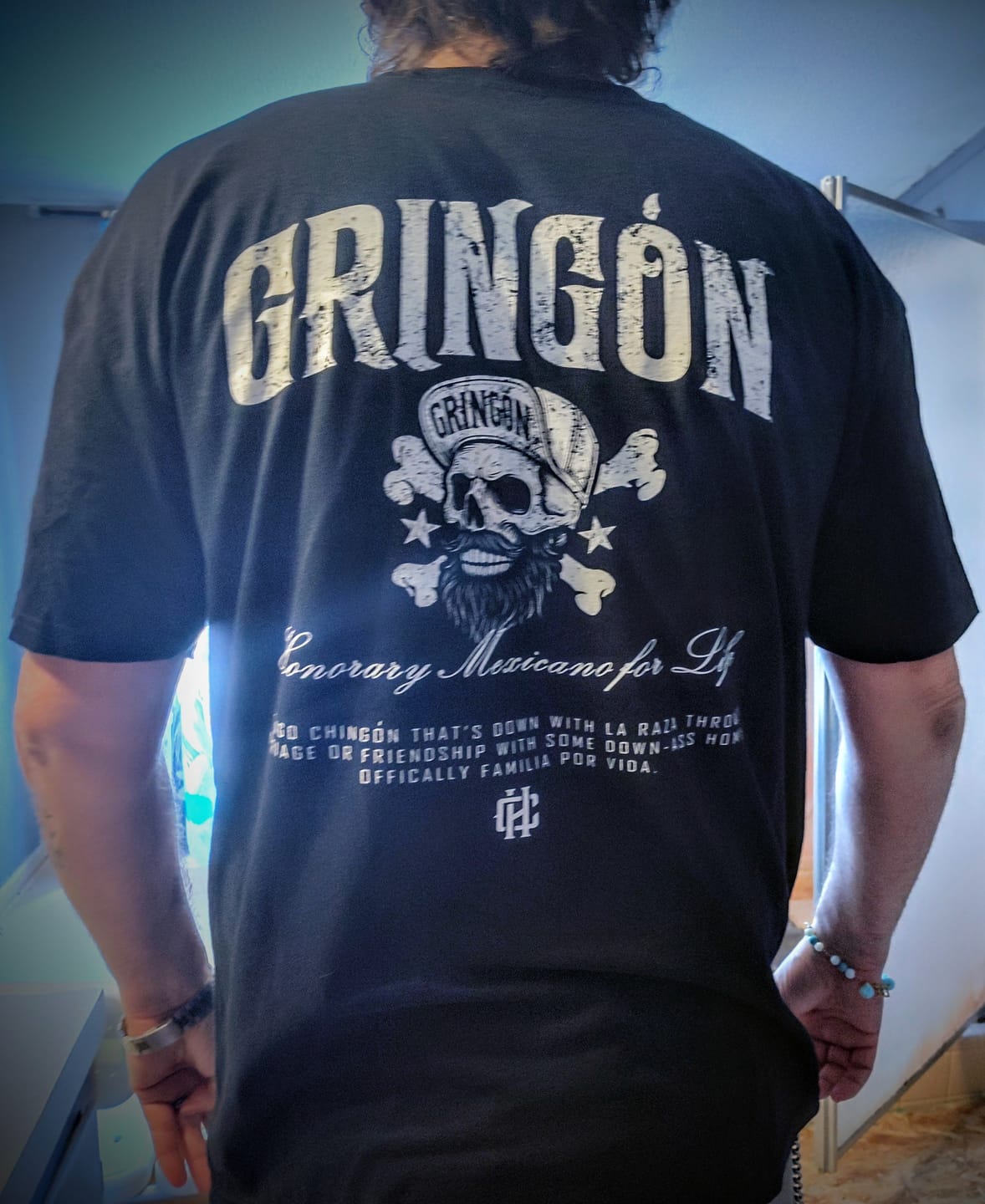 Customer photo review of Gringón - Honorary Mexicano Por Vida Tee ( Front Pocket & Back Print )
