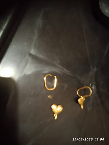 Customer photo review of Melting Heart Drop Earrings