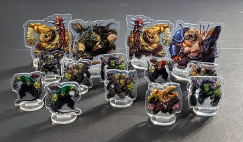 Customer photo review of Flat Pack Miniatures Orc Party Set for D&D and Tabletop RPGs