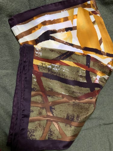 Customer photo review of Brand New Abstract Long Silk Scarf