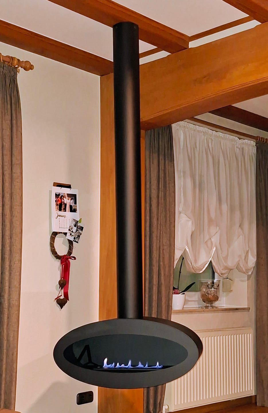 Customer photo review of Bioethanol Deckenkamin Hängekamin - TUBE