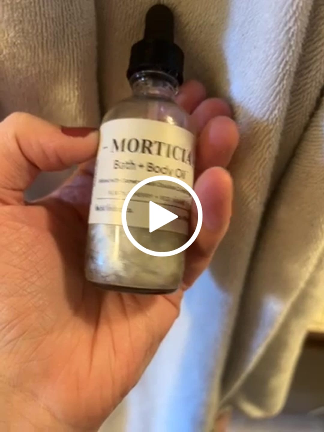 Customer video review of MORTICIA Bath & Body Oil