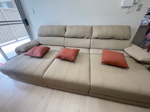 Customer photo review of Elegance Fully Electric Reclining Sofa Bed Leather