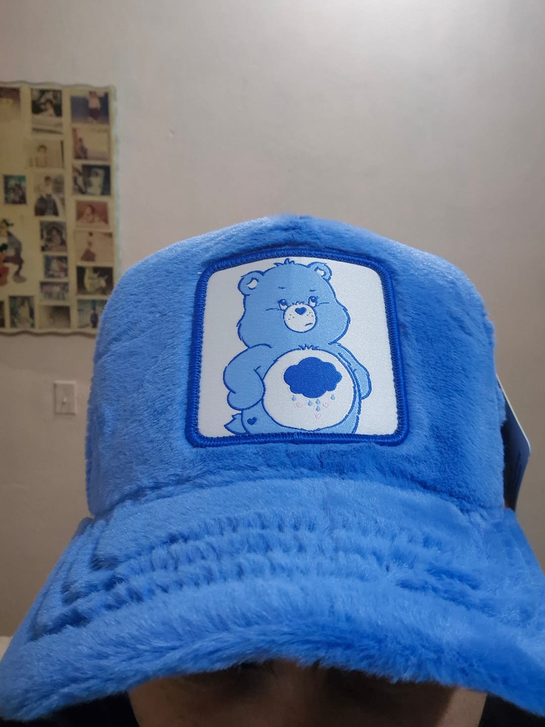 Customer photo review of OVERLORD X Care Bears:  Grumpy Bear Trucker Cap