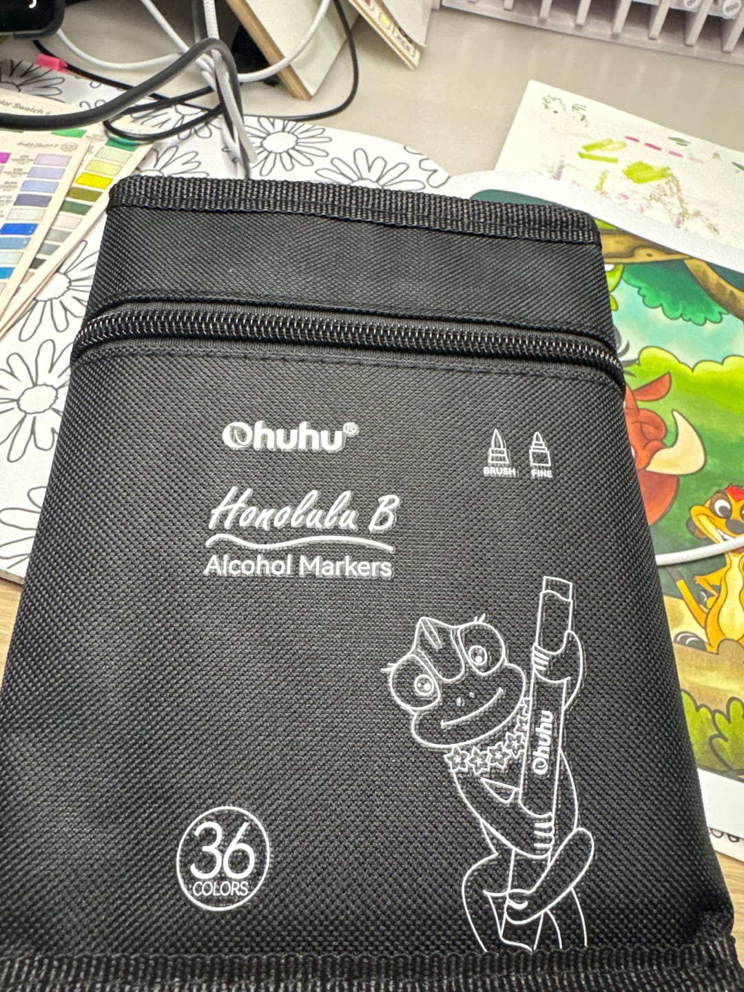 Customer photo review of Ohuhu Honolulu 36 Gray Tone Colors Dual Tips Alcohol Art Markers