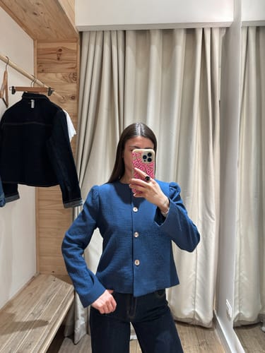 Customer photo review of Blazer Hombreras Navy