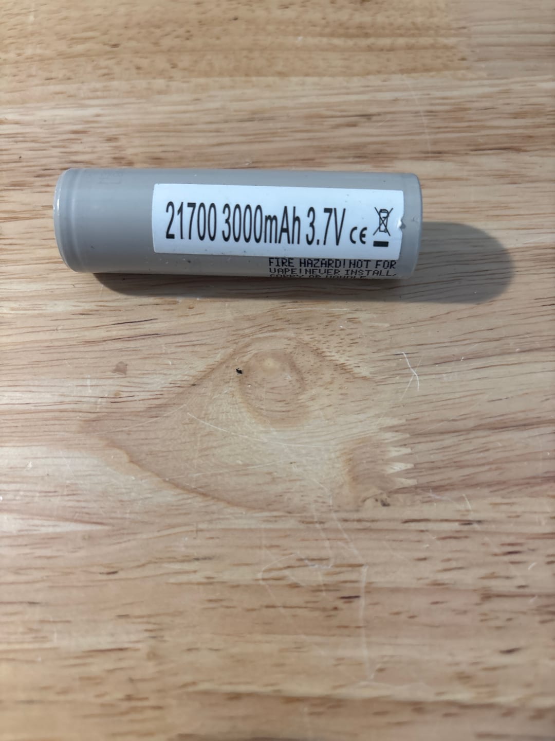 Customer photo review of Samsung 30T 21700 3000mAh 35A Battery