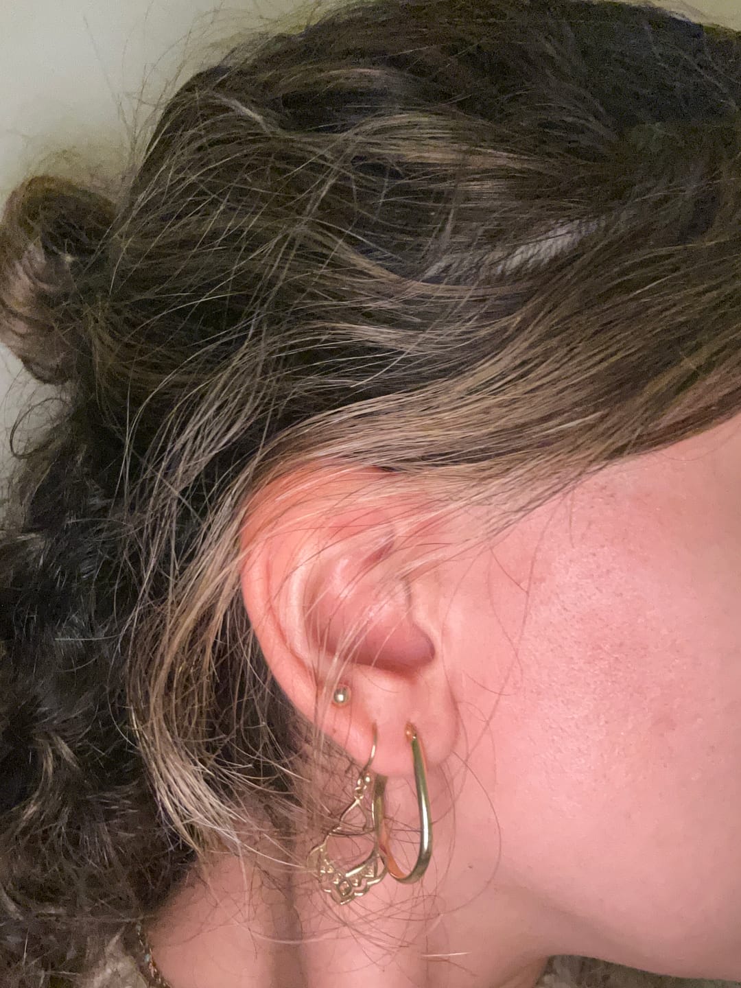 Customer photo review of עגילי השראה מרוקאית מוזהבים