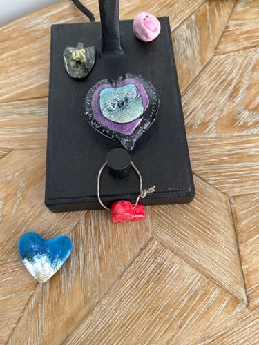 Customer photo review of Fused Pocket Heart, Beachy