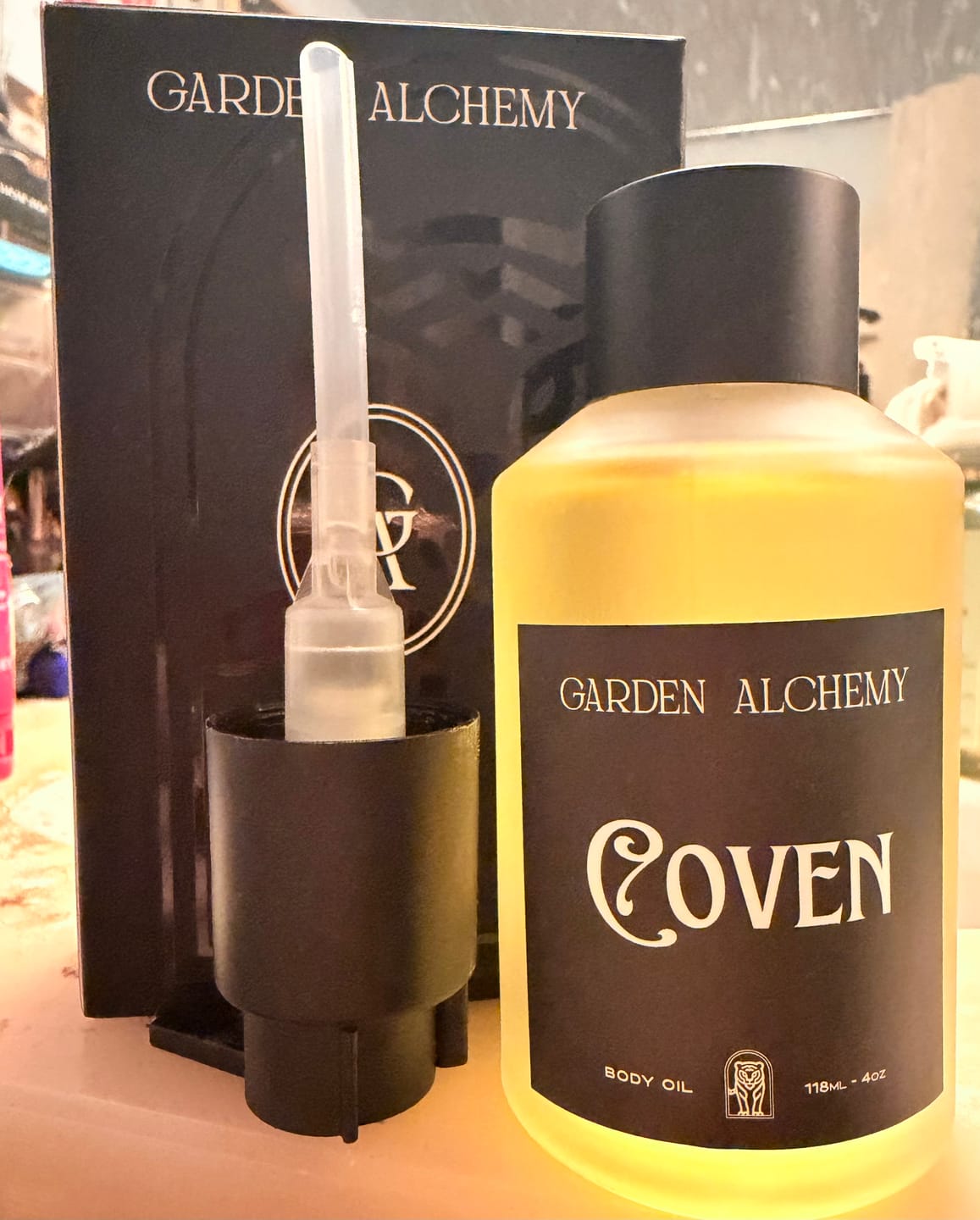 Customer photo review of COVEN BODY OIL