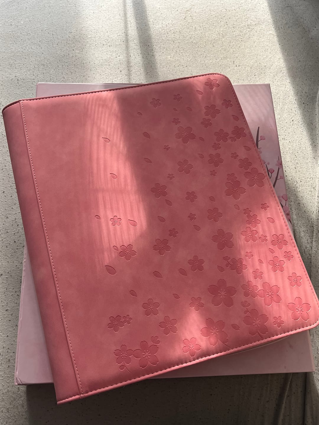 Customer photo review of Cherry Blossom - Toploader Trading Card Binder