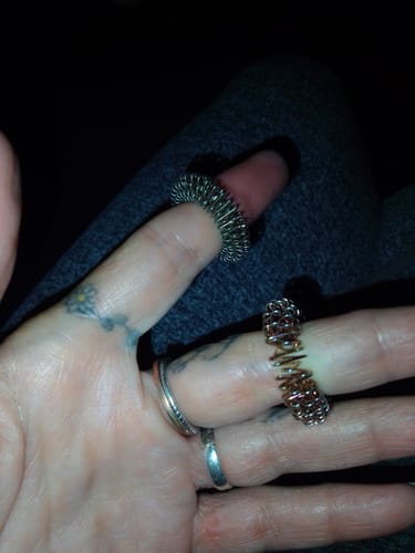 Customer photo review of Sunset Wrist & Finger Spikey Set