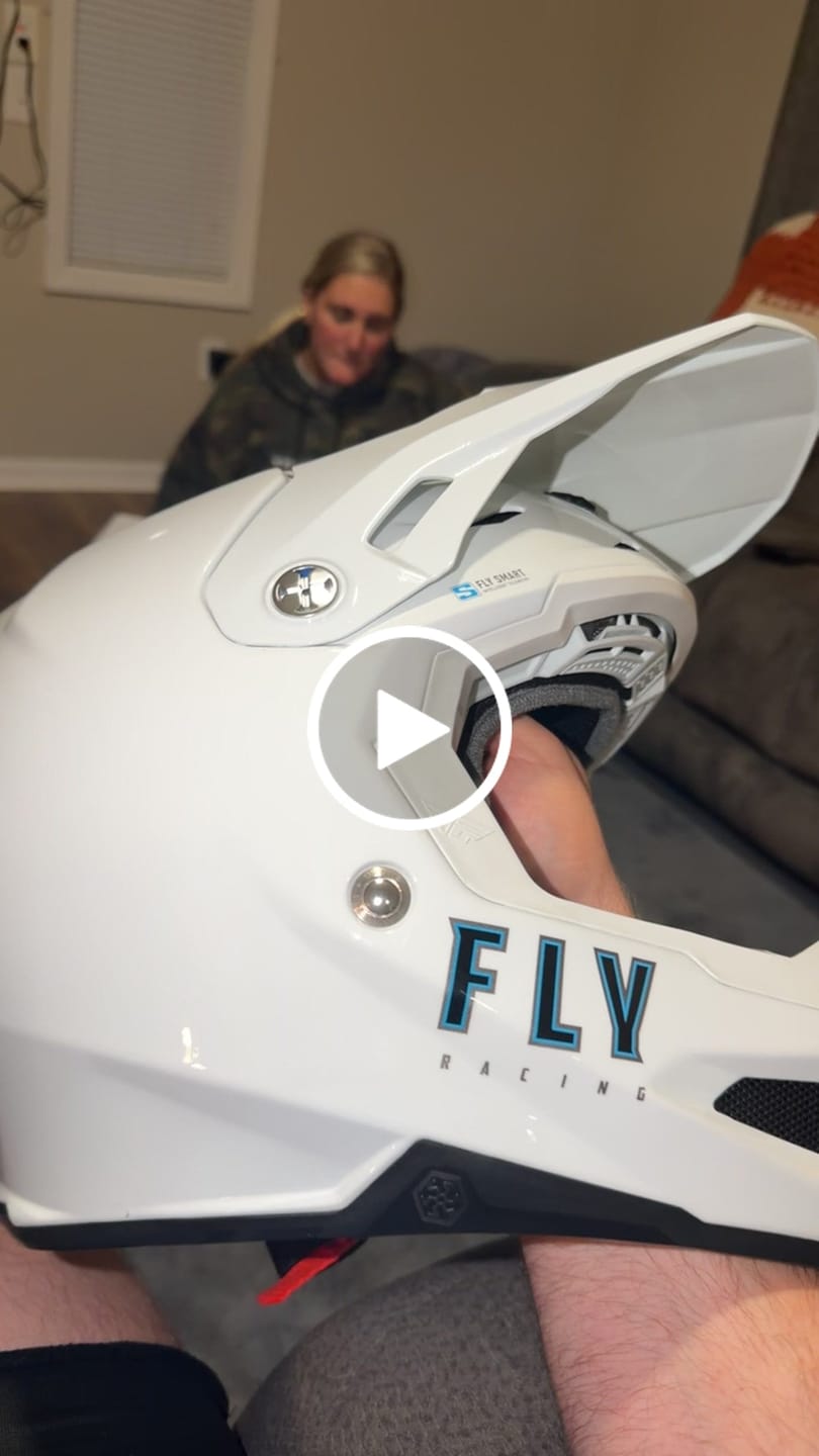 Customer video review of FLY RACING Formula S Carbon Solid White Helmet
