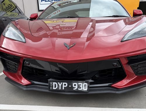 Customer photo review of Chevrolet C8 Corvette Stingray 2021-Current - Miniature Plinth (FRONT)