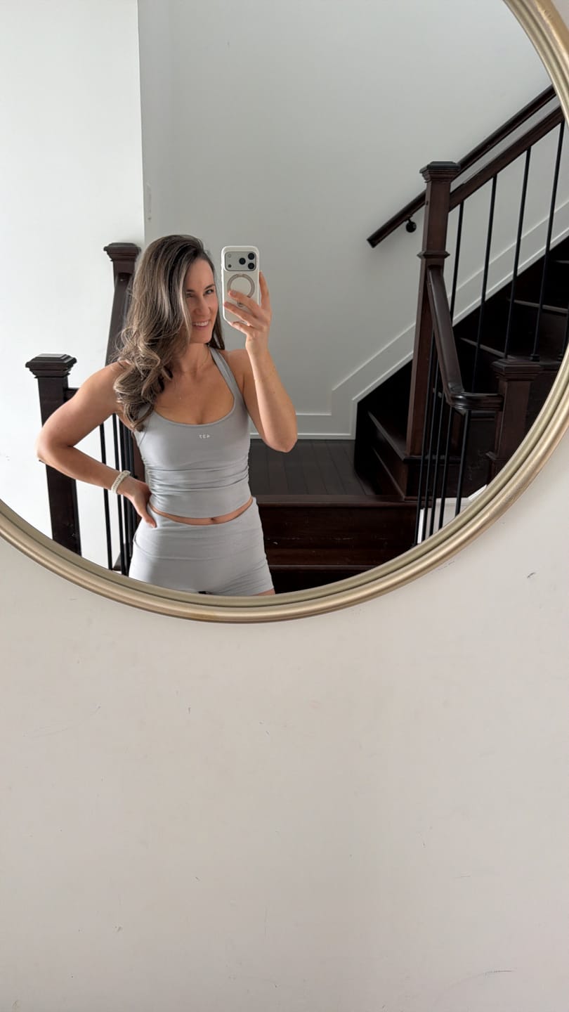 Customer photo review of The Sculpt Tank / Heather-Grey