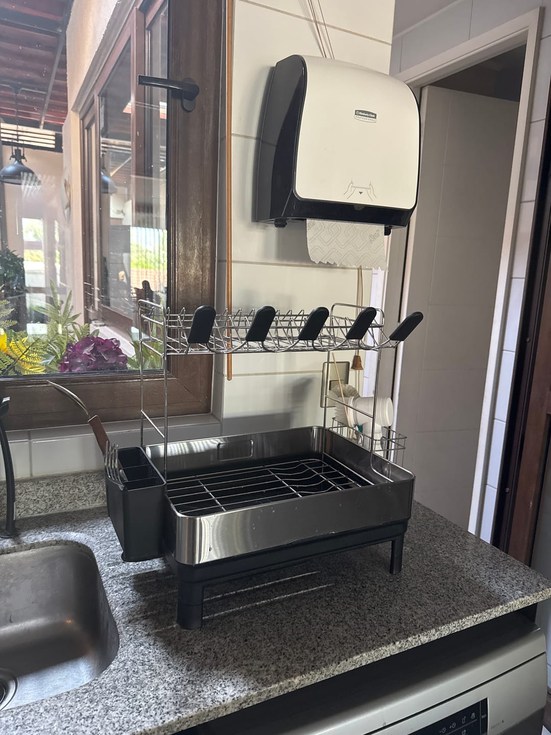 Customer photo review of Escurridor De Platos Inoxidable De 2 Niveles Organizador De Cocina