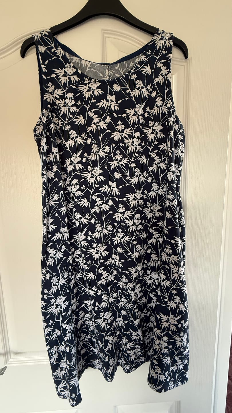 Customer photo review of Busy Flower Vines Viscose Challis Fabric