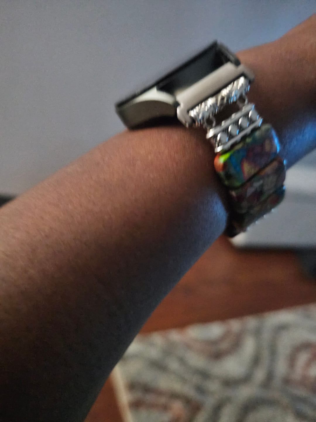 Customer photo review of Chic Flower Samsung Galaxy Stretch Watch Strap
