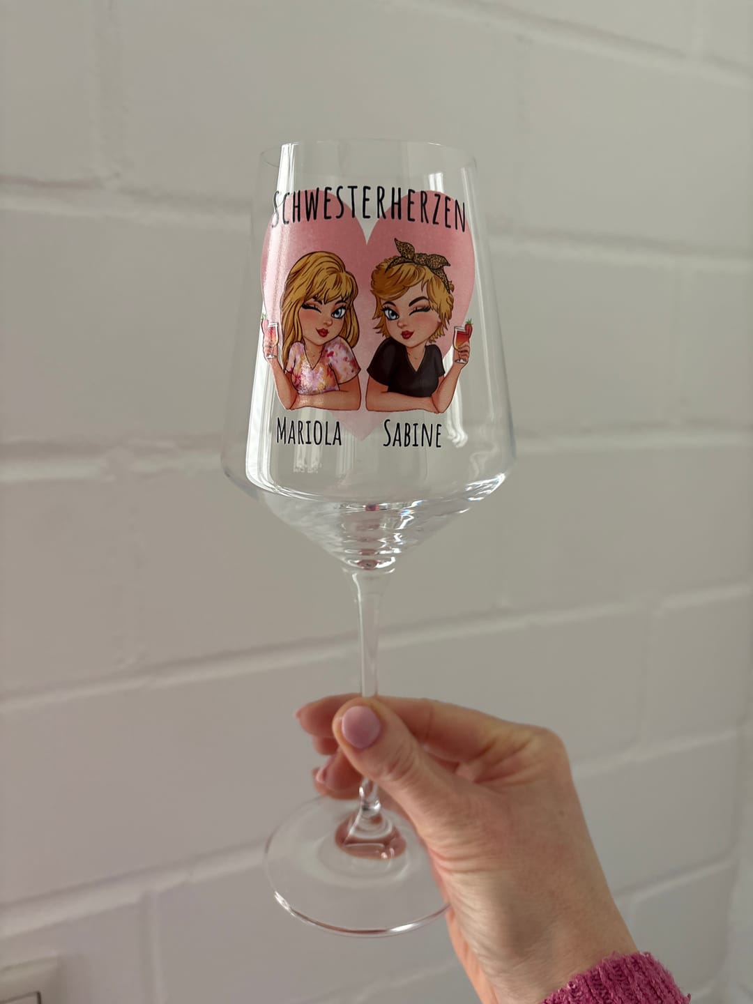 Customer photo review of Beste Freunde - Personalisiertes Glas für Sommergetränke