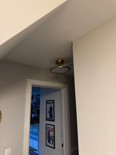 Customer photo review of Modern Simple Brass Round Dimmable LED Semi Flush Mount