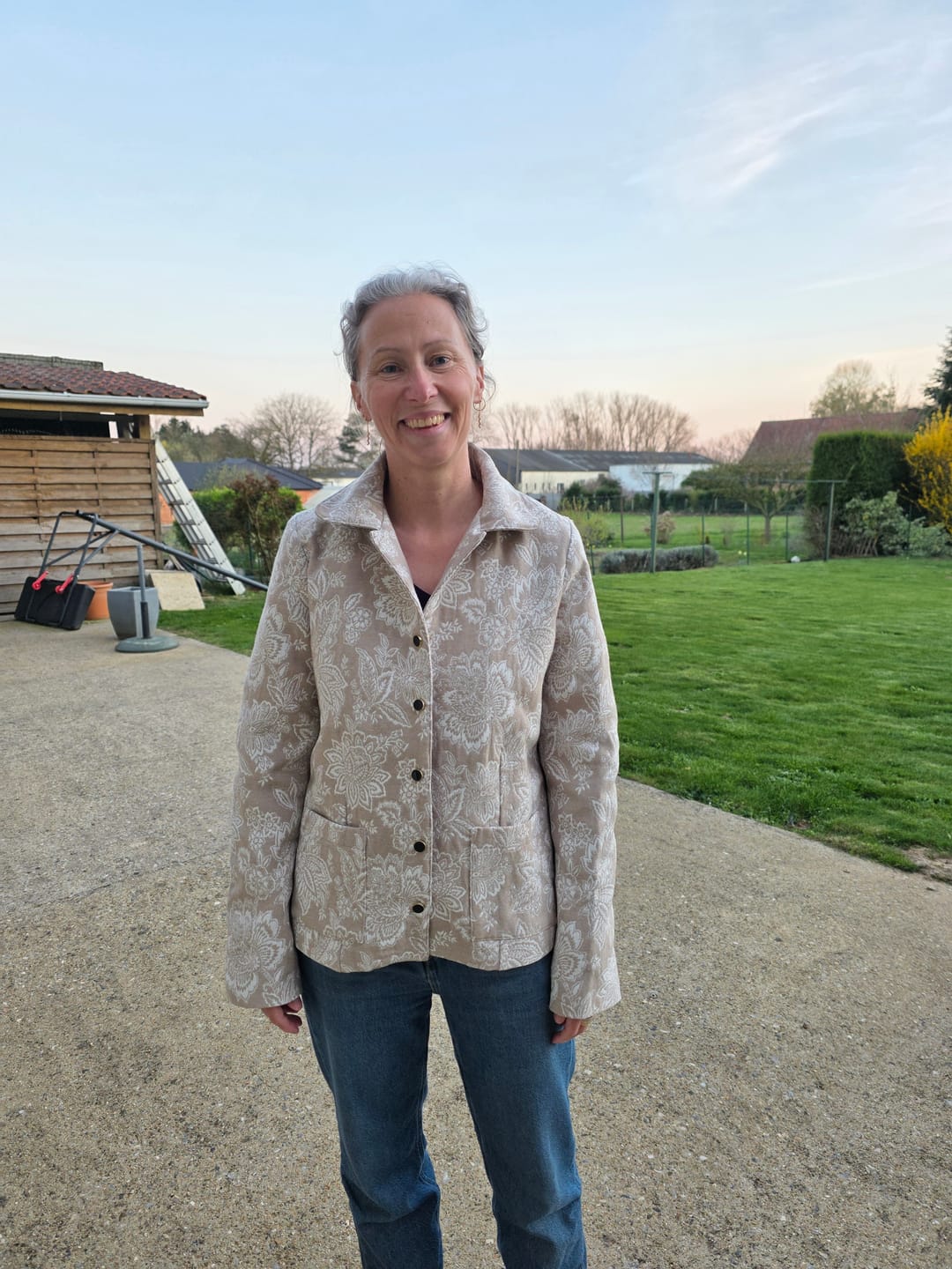 Customer photo review of Veste Solveig Jacquard “Souffle d’Héritage”