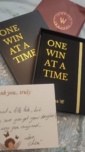 Customer photo review of One Win at a Time Notebook | The Power of Small Wins