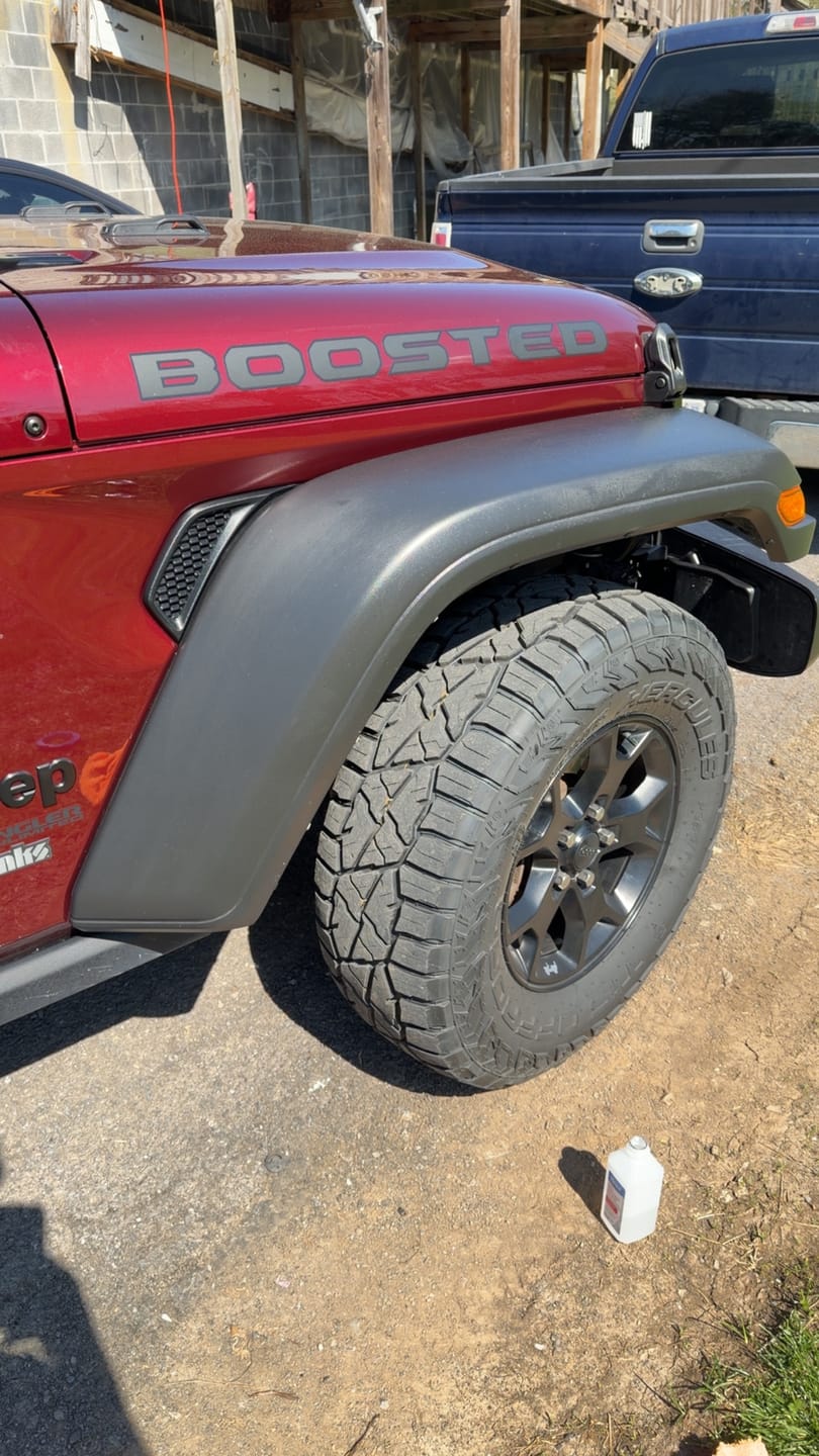 Customer photo review of Premium Hood Lettering | Set of 2