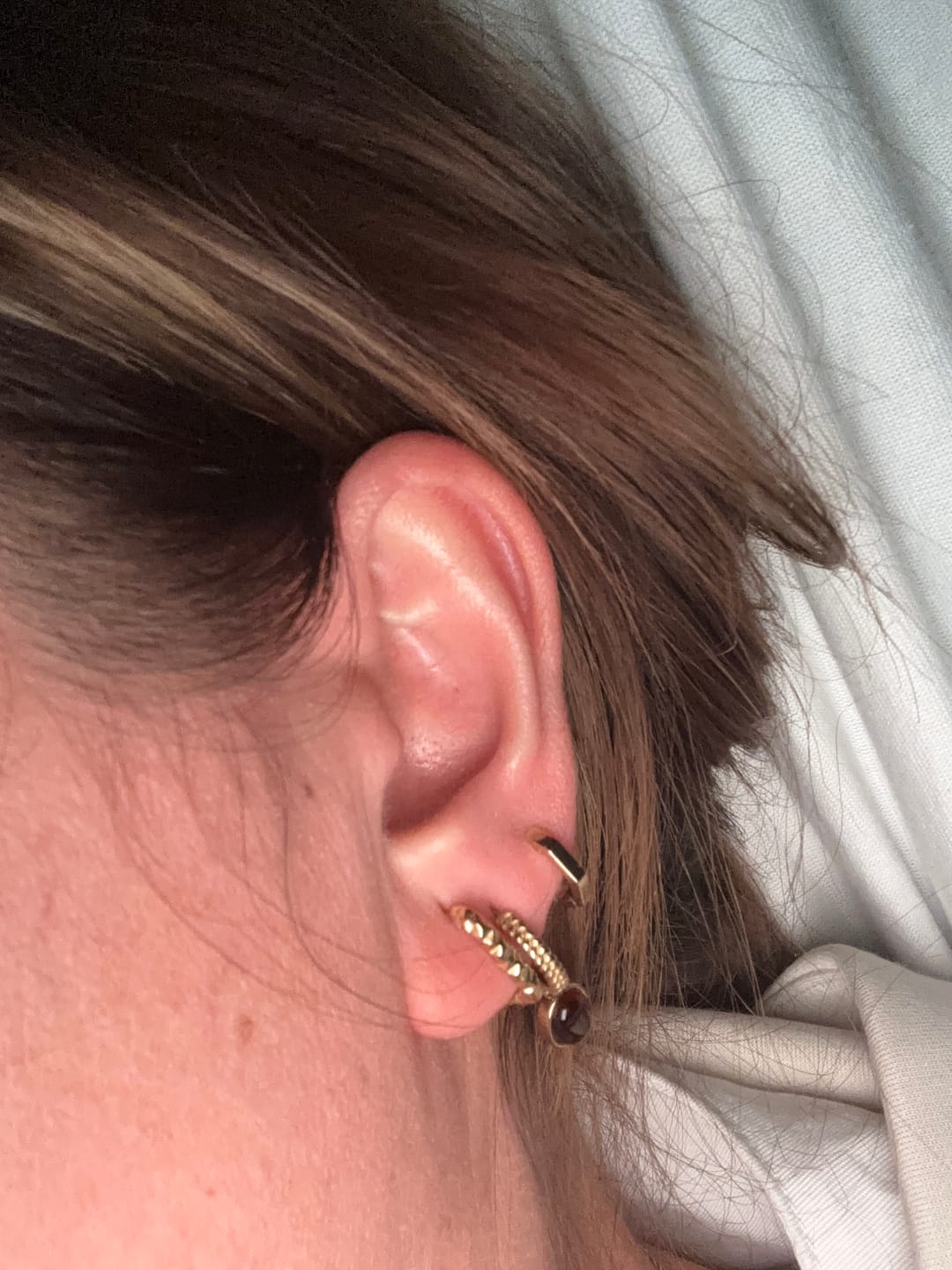 Customer photo review of Lynn Earrings