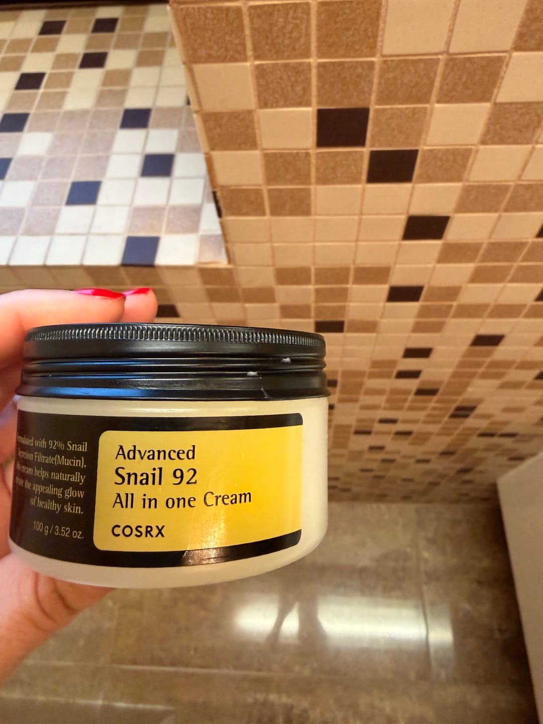 Customer photo review of Aktīvas iedarbības krēms ar gliemežu mucīnu Cosrx Advanced Snail 92 All in One Cream
