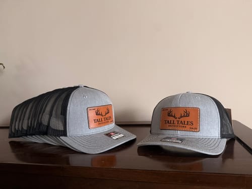 Customer photo review of Premium Custom Leather Patch Hats (Wholesale)