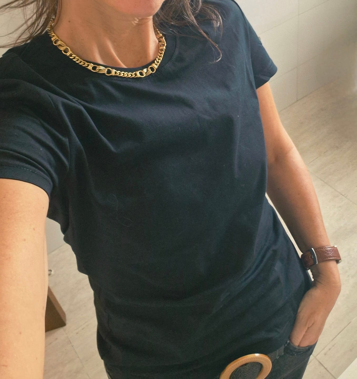 Customer photo review of Polera Manga Corta - Negro