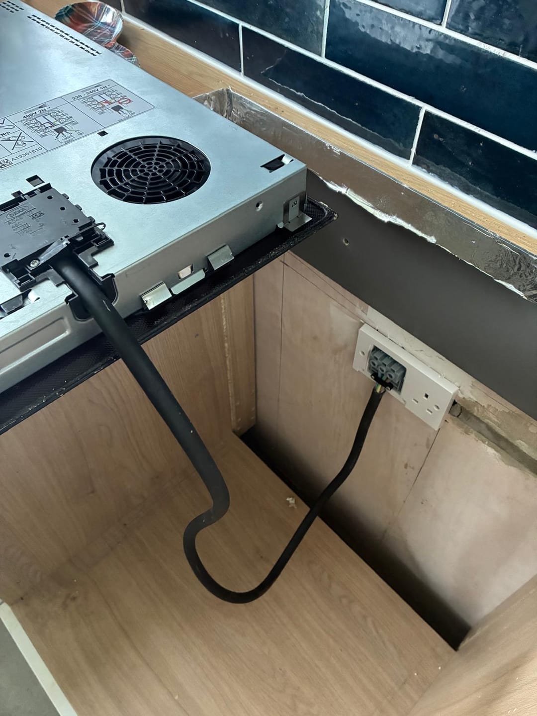 Customer photo review of Stanic Duo 45A Dual Cooker Connection Unit with 13A Socket