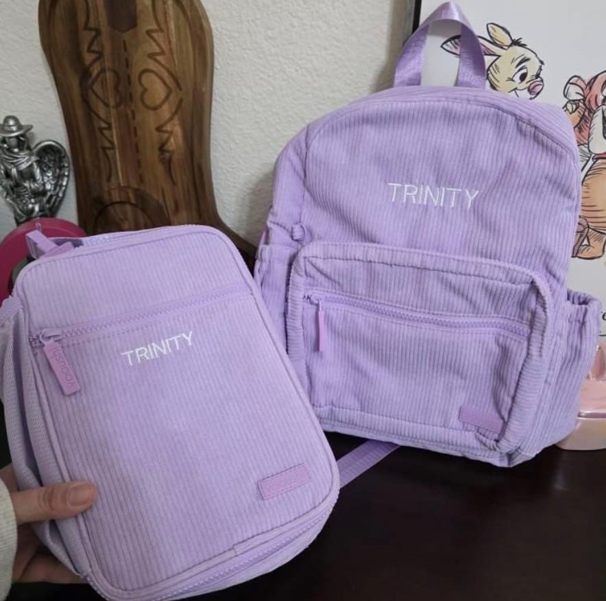 Customer photo review of Yooushi® Corduroy Backpack – Lilac