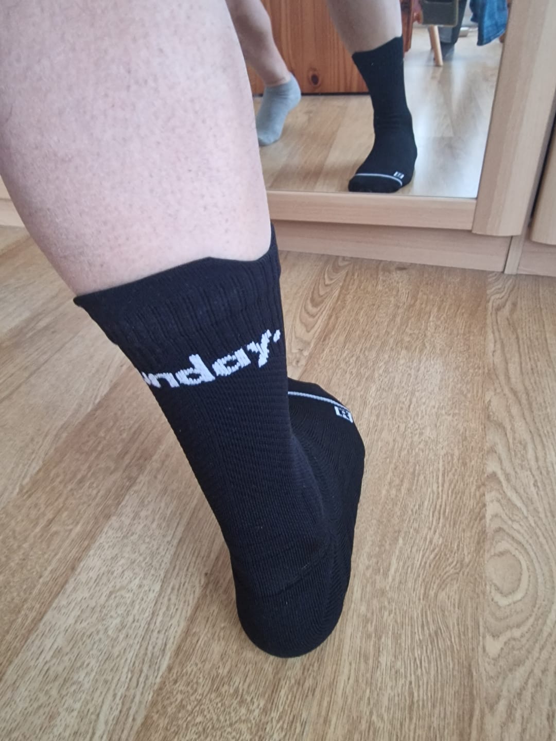 Customer photo review of Sunday Performance Socks
