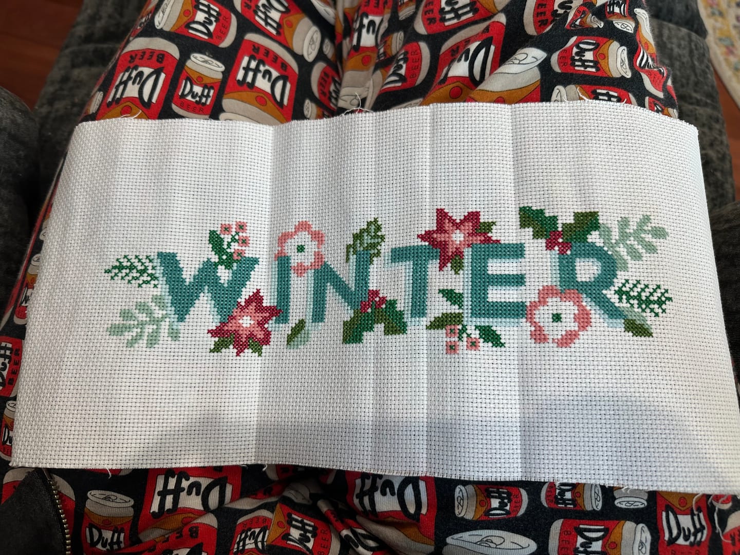 Customer photo review of Winter Life - Cross Stitch Kit