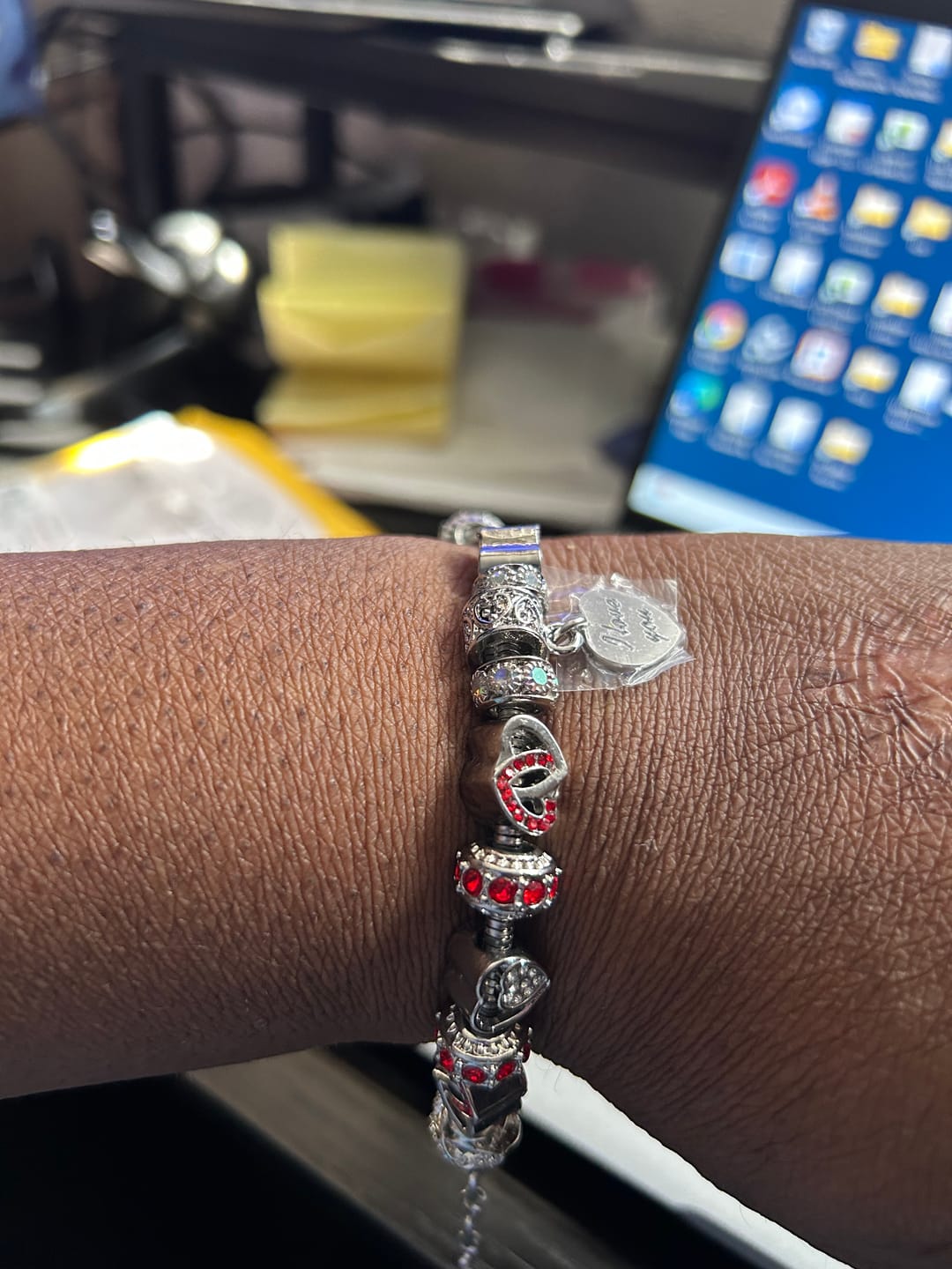 Customer photo review of I Love You Bracelets