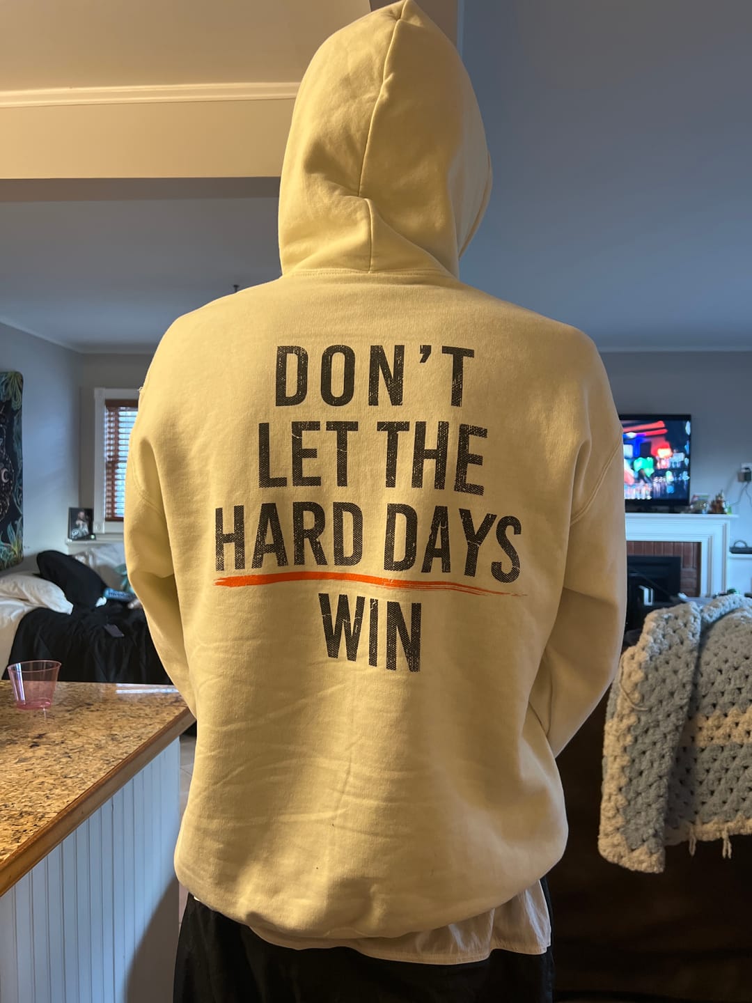 Customer photo review of Hard Days - Hoodie