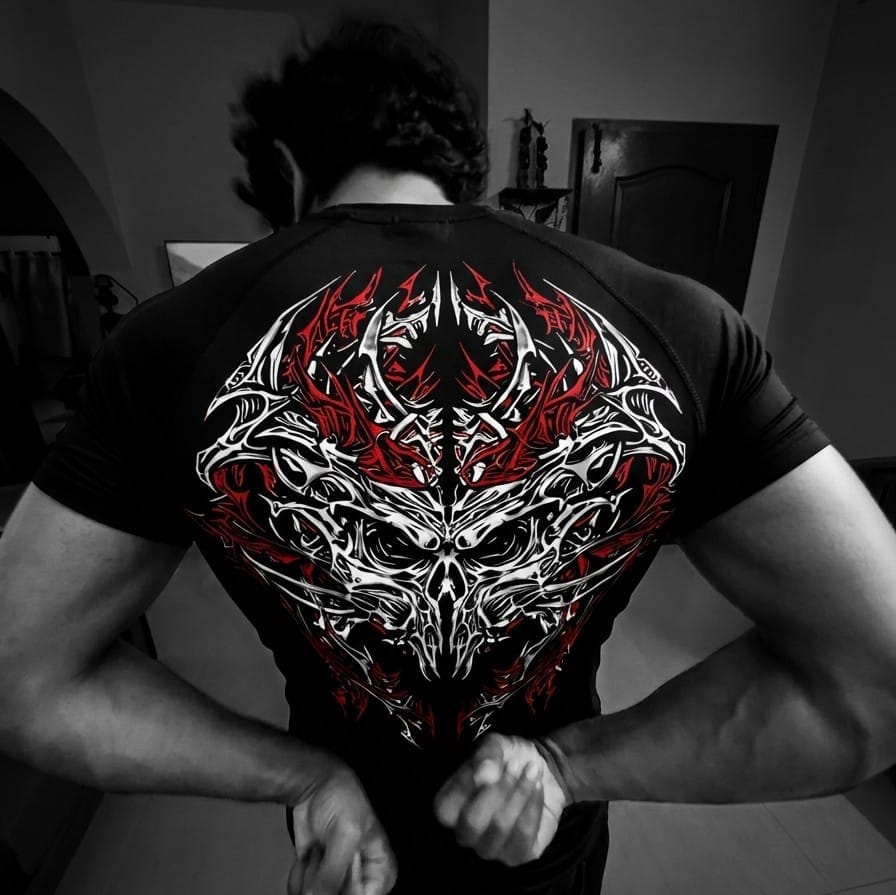 Customer photo review of NIGHTSKIN COMPRESSION T-SHIRT [HELLFIRE]