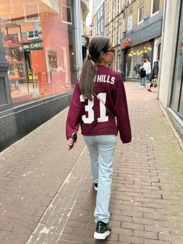 Customer photo review of KNIT LONGSLEEVE JERSEY DARK PLUM